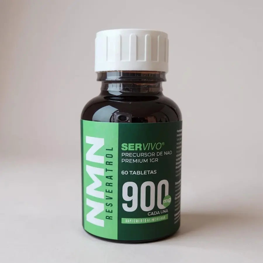 Fotografía original del frasco NMN con Resveratrol Ser Vivo